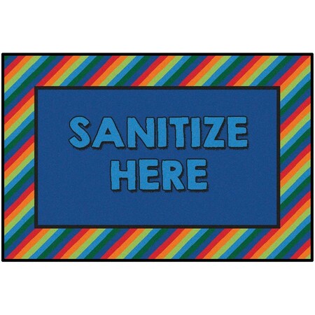 Carpets For Kids 3 ft. x 4 ft. 6 in. Rectangle Rainbow Striped Sanitize Mat 37.42